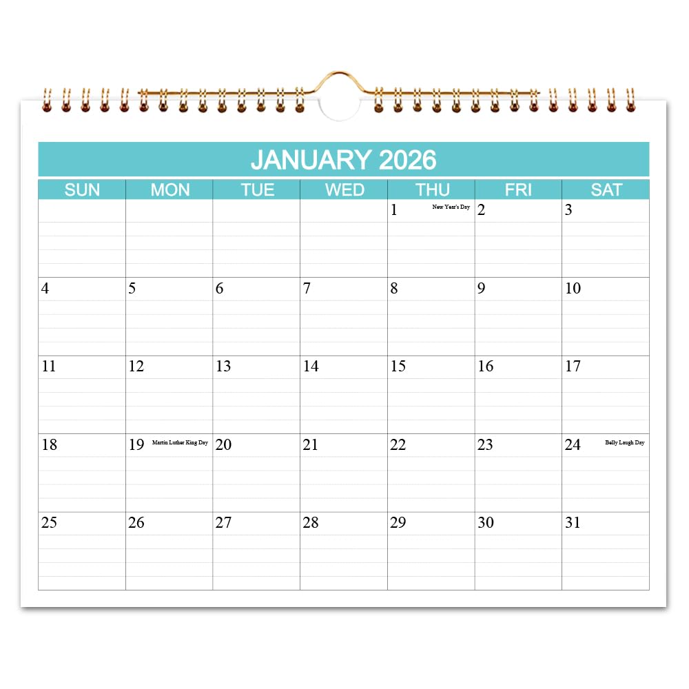 Calendar 2025-2026 - Wall Calendar 2025-2026 from Apr 2025 to Oct 2026, 19 Monthly Calendar, 140gsm Thick Paper for Organizing & Planning, 21.5x28cm, Calendars 2025-2026, Wall Planner 2025-2026