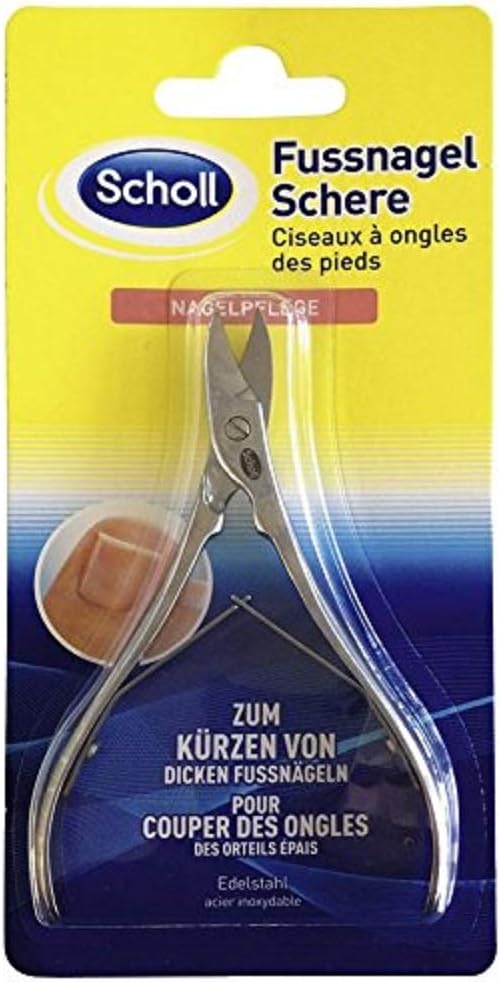 Scholl Toe Nail Scissors, Silver, 1 Stück (1er Pack)