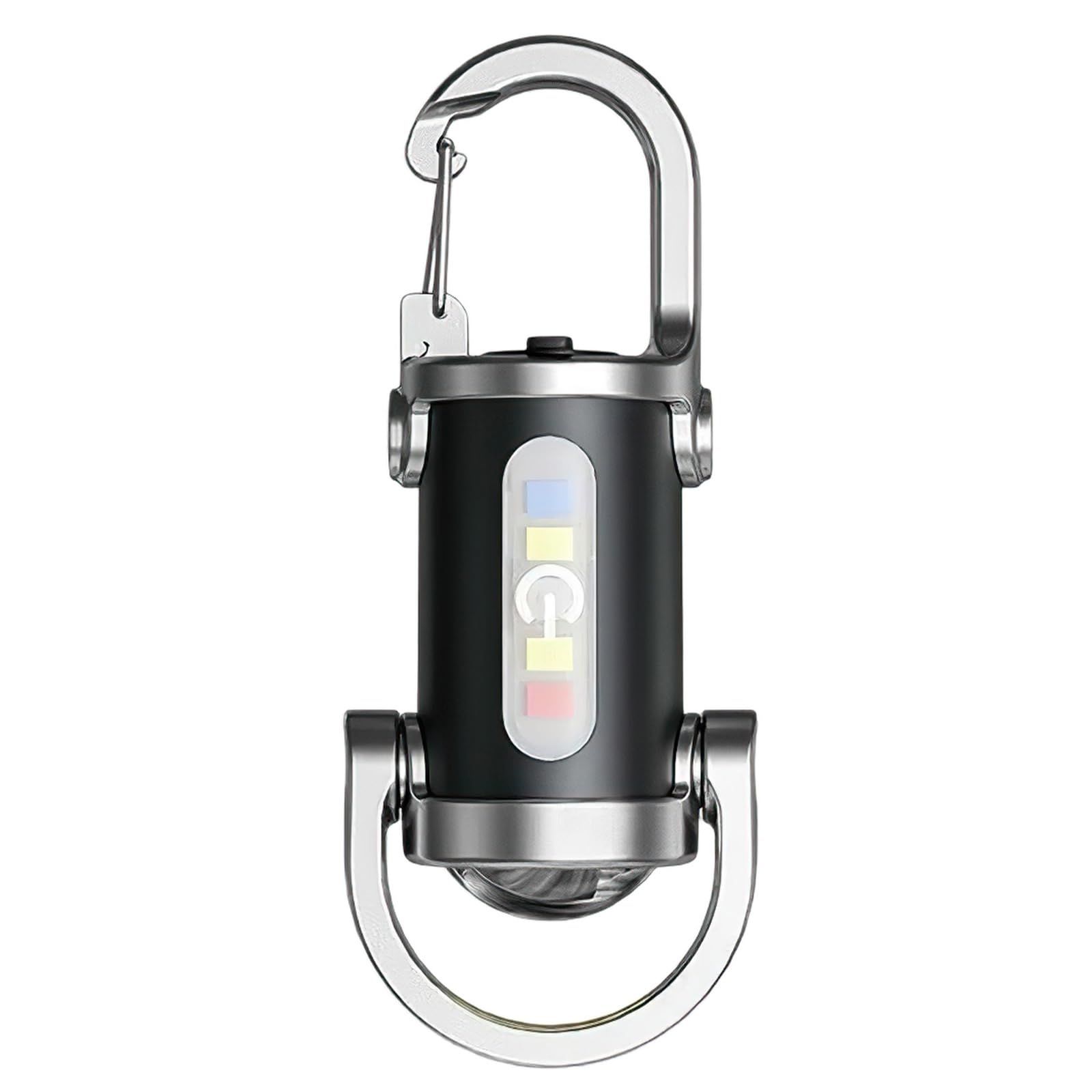 1200LM Super Bright Mini Keychain Flashlight,Ultra-Bright LED Keychain Flashlight,Mini Flashlight with Power Bank & 3 Modes,with Phone Charging Function, for Camping, Hiking, Emergency ﻿ (Black)