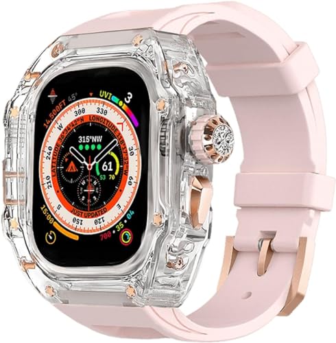 Bracelet transparent pour Apple Watch 45mm, idéal pour le sport