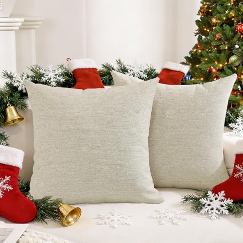 CYCMACO 2 Pezzi Federe Cuscini In Finto Lino 50x50, Fodere