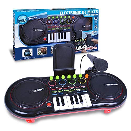 DJ-mixer met microfoon en keyboard 53,5 cm zwart - Image 3