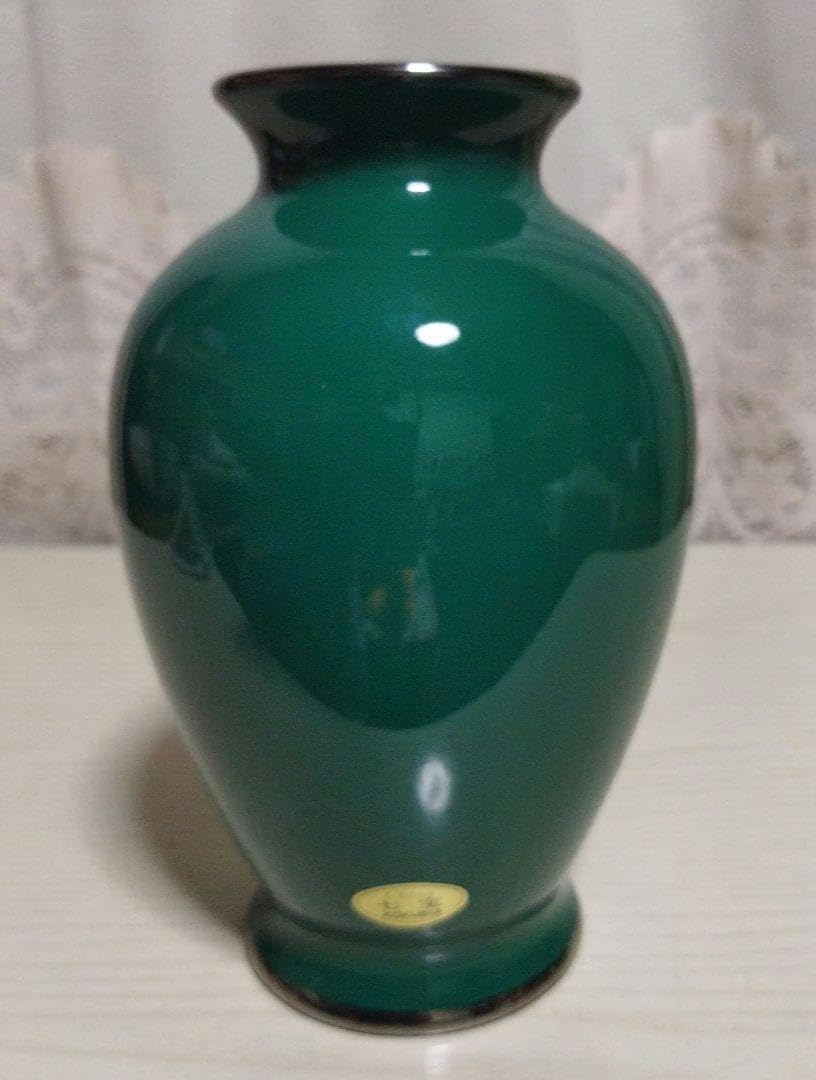 Amazon.co.jp: 黒翠 七宝 花瓶 牡丹 品 グリーン : ホーム＆キッチン