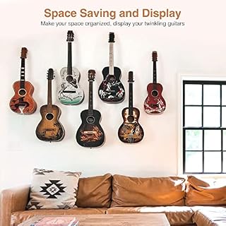 LEKATO Lot de 5 supports muraux en noyer noir pour instruments à cordes, guitares, basses, ukulélé folk, violon… - Les Beatles, Paul McCartney, John Lennon, RIngo Starr, George Harrison LEKATO Lot de 5 supports muraux en noyer noir pour instruments à cordes, guitares, basses, ukulélé folk, violon… – Image 7