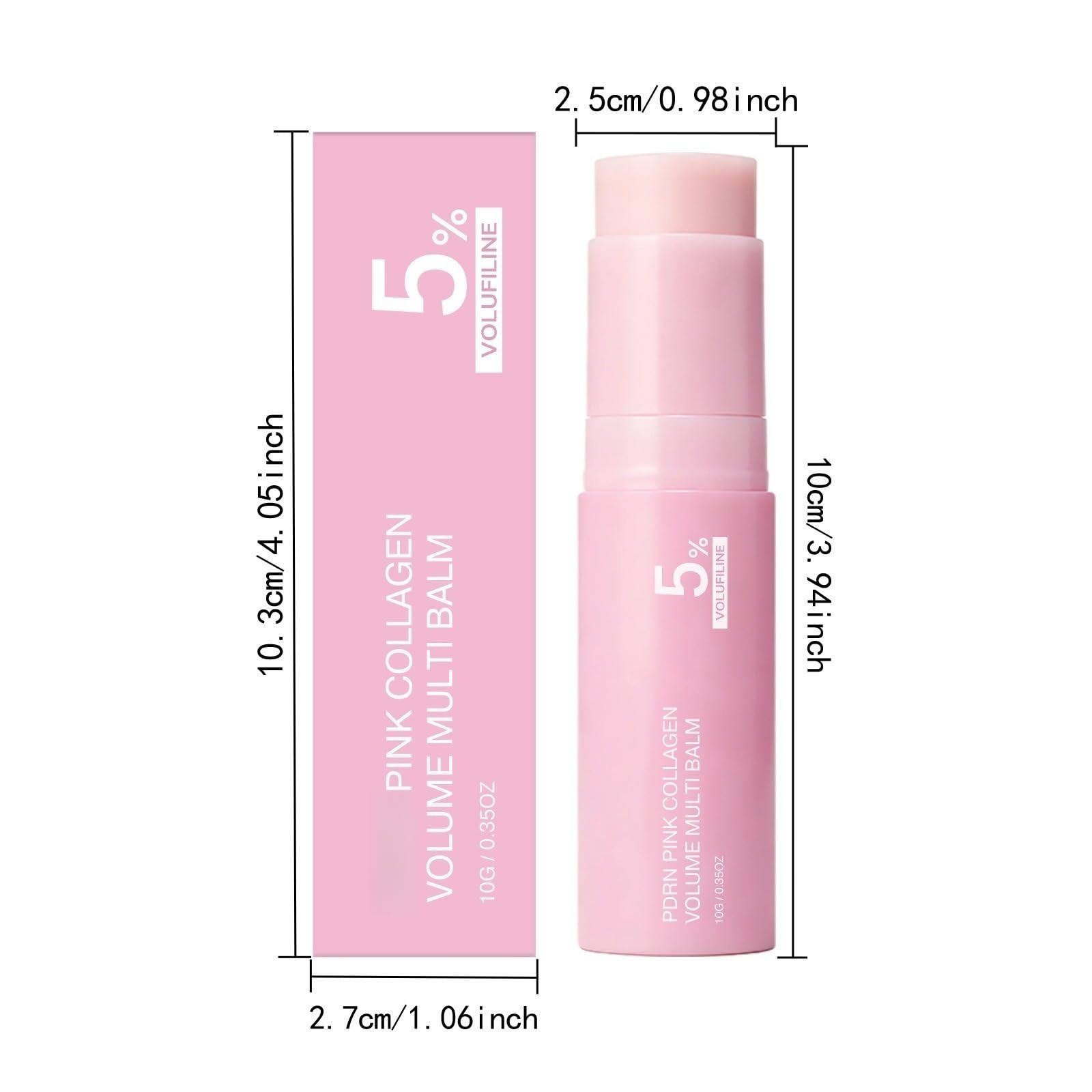 Stick rimpolpante al collagene rosa: Base idratante per il trucco | Rassoda la pelle, riduce le rughe, idrata e illumina la carnagione, e può essere utilizzata sul contorno occhi