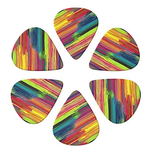 Lot de 6 médiators imprimés à rayures pour guitare acoustique et électrique - Les Beatles, Paul McCartney, John Lennon, RIngo Starr, George Harrison Lot de 6 médiators imprimés à rayures pour guitare acoustique et électrique – Image 5