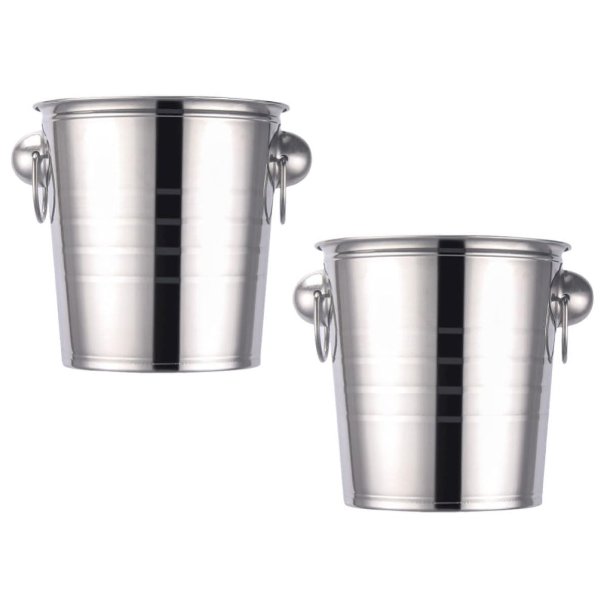 Artibetter 2 Piezas Cubitera de Hielos Portátil de Acero Inoxidable 3l