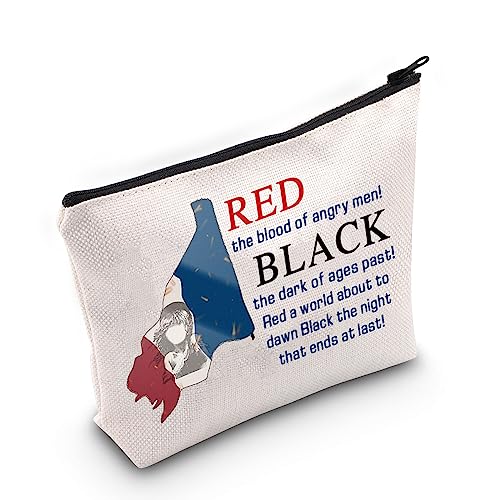 MEIKIUP Les Aesthetic Mis Quote Musical Makeup Bag Travel Toiletry Bag Musical Theater Fans Gift, RED blood Bag, 现代