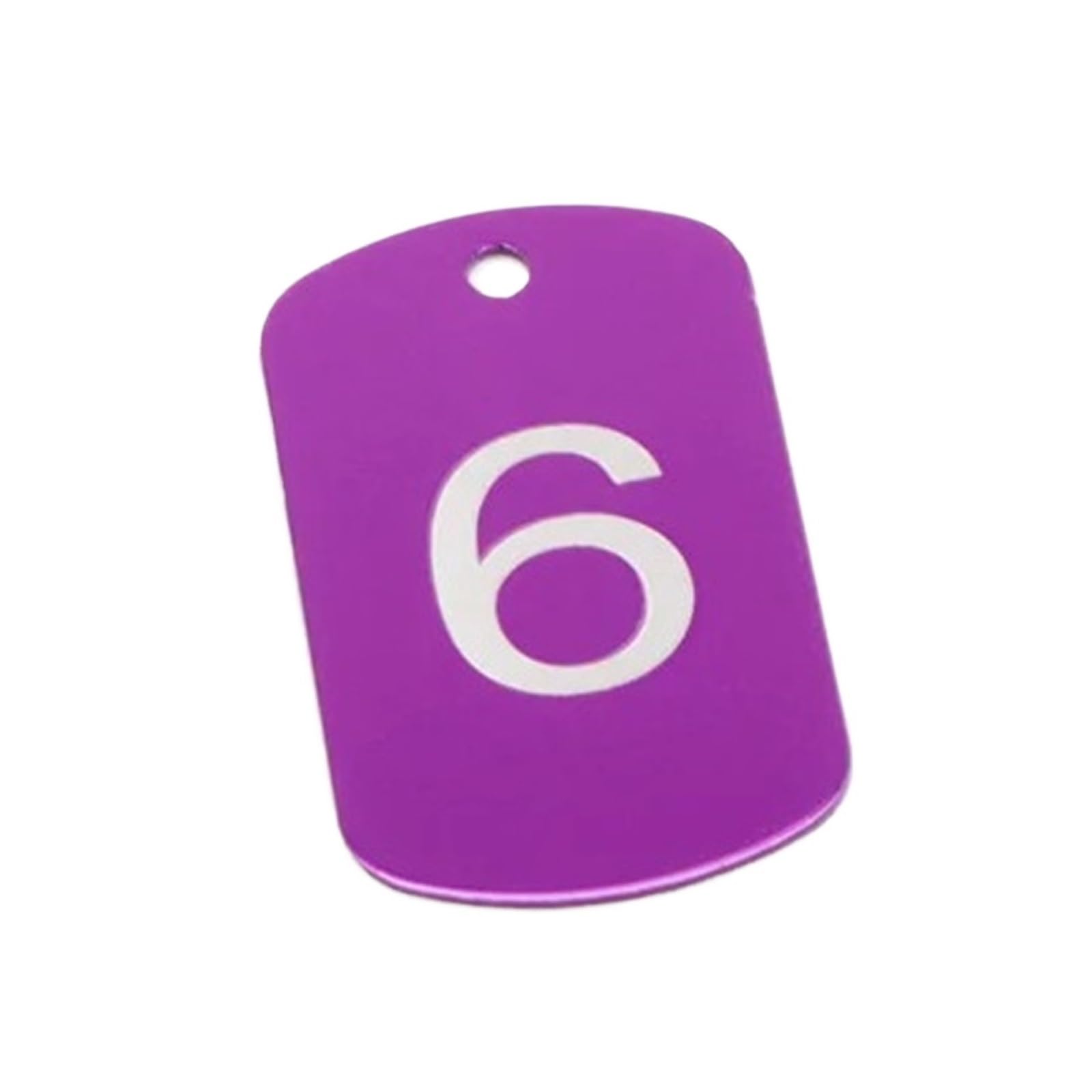 Plastikowe zawieszki z numerami Metalowe znaczniki z numerami Wielokolorowe 50x30 mm Numery 1-200 do breloka na dowód osobisty 1-50(Purple,1-100)