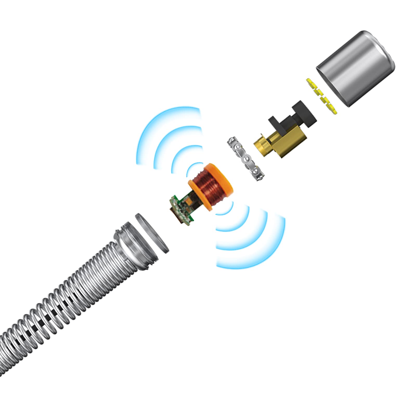Pieza de repuesto para cámara HD con transmisor de 512 Hz e imagen autocompensable solo para Sanyipace Rohrinspektionskamera Modelo Nº F929ADFBAG8R, F5100DJKABTX, F5800ADJKABTX