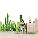 TDYNJJ Wandbild Fototapete - Cartoon Grün Kaktus - 3D Selbstklebende Wandaufkleber - Vlies Tapete - 3D Wandplakat Bilddruck Dekoration Künstler Schlafzimmer Wohnzimmer Wand Hintergrund
