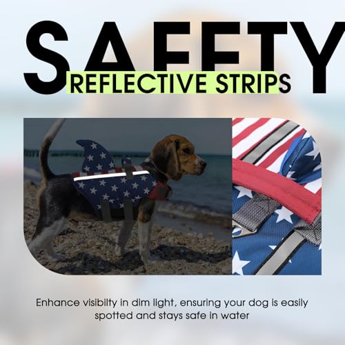 SUNFURA Dog Life Jacket, Small Dog Shark Life Vest for Swimming by SUNFURA - Used condition - Image 3
