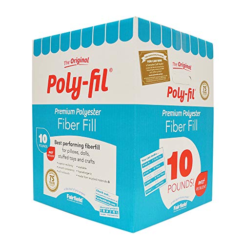 Image of Fairfield The Original Poly-Fil, Premium Polyester Fiber Fill, Soft Pillow Filler, Stuffing for Stuffed Animals, Toys, Cloud Decorations, and More, Machine-Washable, 10-pound Box