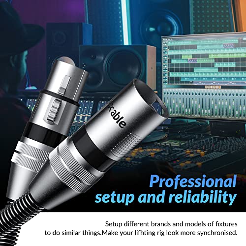 Xlr Cable 20 Feet (10 Pack), 22Awg, Zinc Alloy Shells, Xlr Male To Female Heavy Duty Cable, 3 Pin Balanced Shielded Microphone Cord, Durable & Flexible Patch Xlr Cable, Metal Spring Sr-Black #TOP4