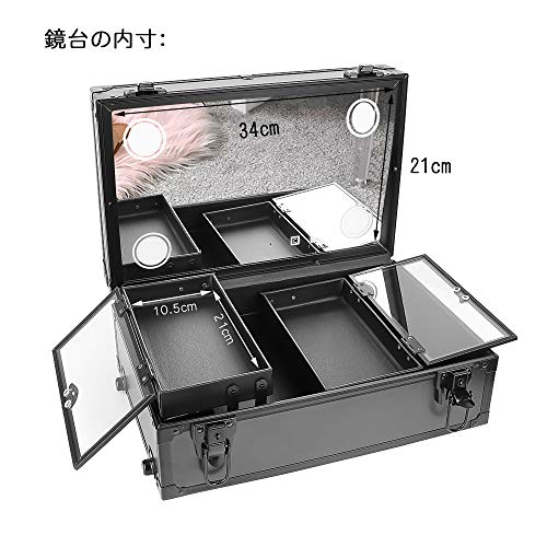 ランキング Luvodi メイクキャリー メイクボックス プロ用 メイクボックスキャリー 旅行用バッグ キャリーバッグ Labelians Fr