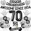 Black Silver 70th Birthday Decorations