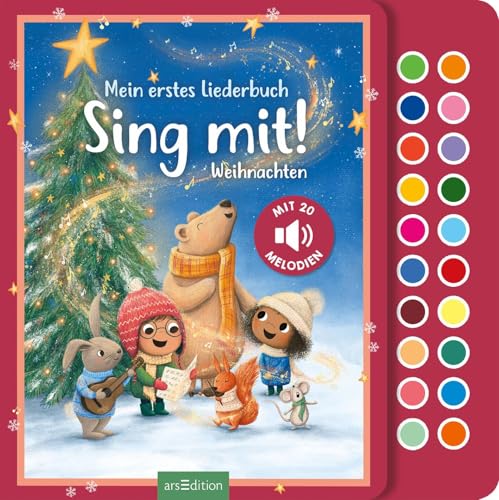 Sing mit! Weihnachten: Mein erstes Liederbuch | Hochwertiges Liederbuch mit leicht auslösbaren Melodien von 20 beliebten Winter- und Weihnachtsliedern zum Hören und Mitsingen für Kinder ab 12 Monaten