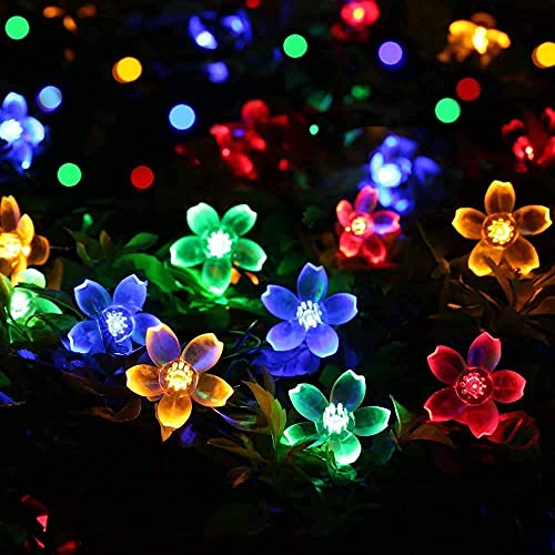 Image of Xenith 14 LED Silicone Blossom Flower Fairy String Decorative Lights for Diwali Christmas Tree Home Balcony Bedroom Window Lighting Navratri Ganpati Valentine Decoration (Multicolor, 3.5 Meter)
