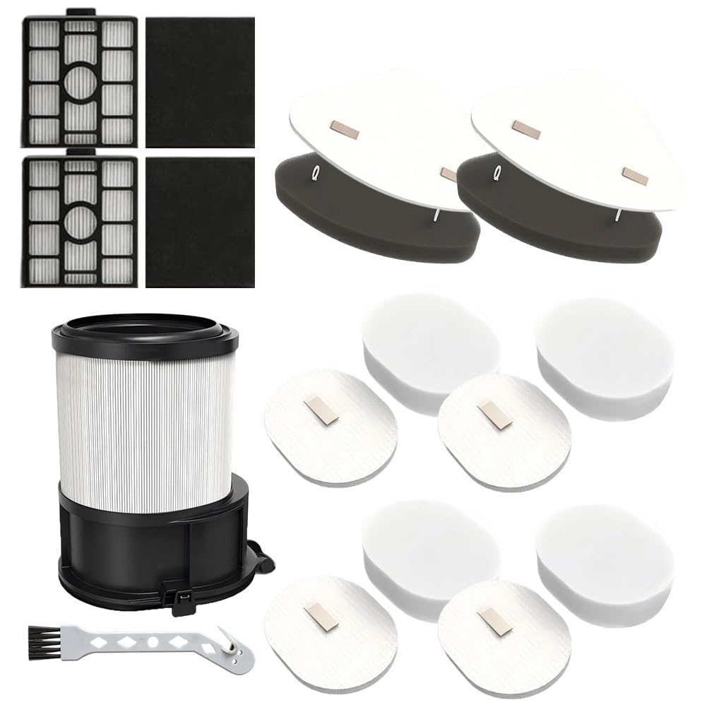Kit de filtros de repuesto para Shark IP3251EUT, IP3225EUT, prefiltros de espuma HEPA con cepillo de limpieza para aspiradora inalámbrica PowerDetect
