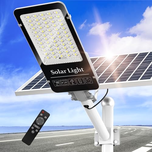 OKPRO 10000W Commercial Split Solar Street Light Outdoor, Solar Lights Outdoor Waterproof for Parking Lot, Dusk to Dawn Solar Flood Light with Remote Control for Yard, Driveway, Road - image 1