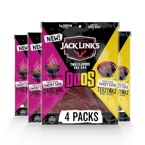 Jack Link's DUOs Original and Teriyaki Beef Jerky, Shareable Unde...