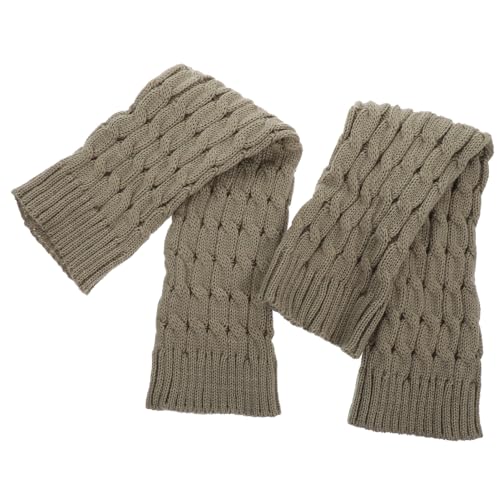 NOLITOY 1 Par calientapiernas mascota calentadores flexible botas calcetines termicos calcetin termico calcetines largos de crochet manga cálida para la 100% acrílico Light Grey