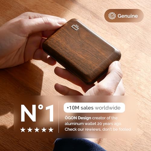 Image of OGON -DESIGNS- Slim RFID Blocking Aluminum Card Holder Wallet - OSLO