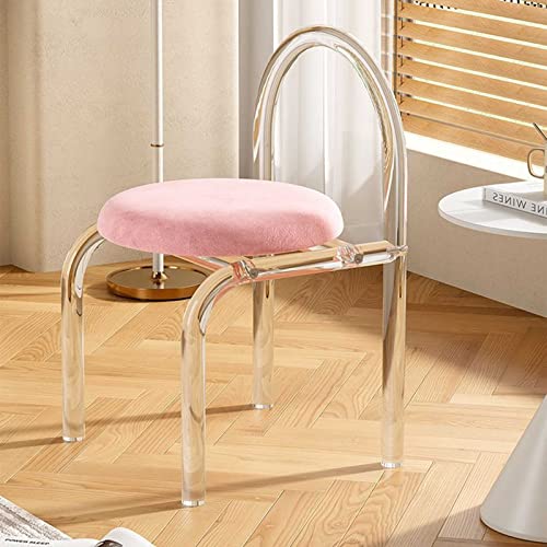 Nordic Light - Silla de maquillaje gris de lujo, elegante taburete de comedor y vestidor para dormitorio y uso casual