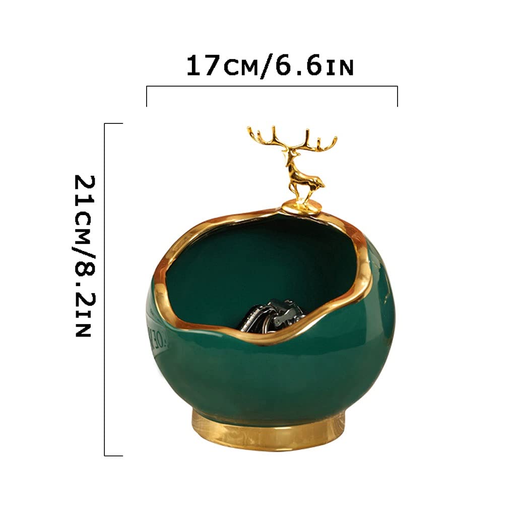Cubo de Basura La Basura Puede Creative Cerámica Mini Basura de Lujo Can Pintada Pintura ANTLADORES DE Manos DE Basura DE Basura ACENDIDO Los Mejores artículos de Estilo de Vida (Color : Gris)