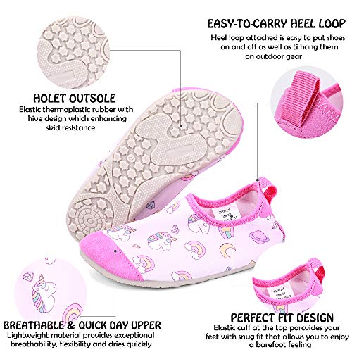 image for HIITAVE Infant Swim Water Shoes Non-Slip Quick Dry Barefoot Beach Aqua