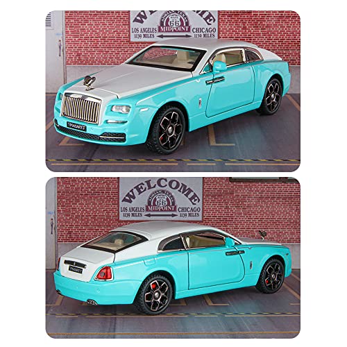 Modelo de Auto a Escala 1:32 Azul con Luz y Sonido miniatura 6