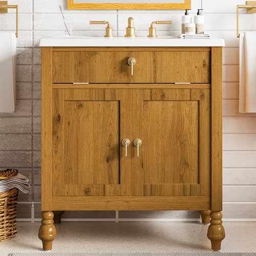 Christopher Knight Home Karik 30" Vintage Bathroom Vanity with Resin