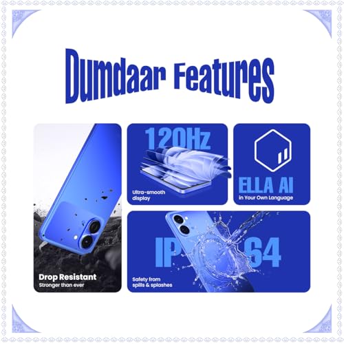 Image of Tecno Spark GO 3 (Galaxy Blue, 4GB+64GB | Super Durability Drop Resistant & IP64 Rated | Make Calls Without Network* |Ella Al in Your Own Language | Super Smooth 120Hz 6.74 inch Display |5000mAh Battery