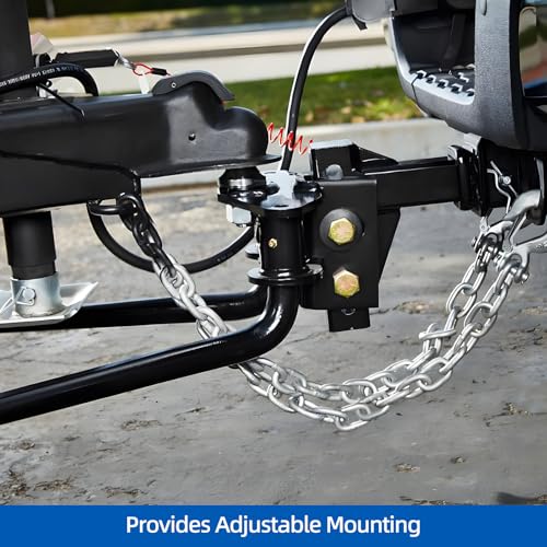 Image of Weight Distribution Hitch with Sway Control Bar, Trailer Towing Hitch Spring Bars Kit, Heavy Duty Weight Distributing Hitches 2-in Shank 2-5 /16-In Ball, Anti Sway for RV Camper, Max Towing 14000lbs