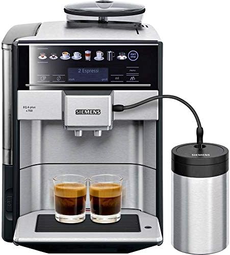 Siemens Cafetera automática EQ.6 plus s700 TE657M03DE, limpieza a...