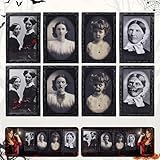 MEISHANG 4 Stück Halloween Bilder,Halloween Deko Bilderrahmen,Horror Bilder Beweglich,3D bilder Horror für Halloween,Gruselige Wandbilder,halloween Wanddeko