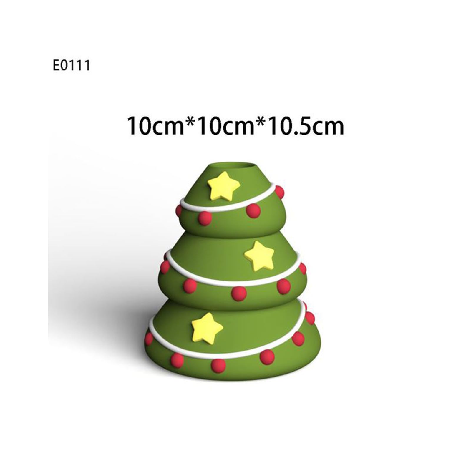 CLIMBBIRD Merry Christmas Candlestick Concrete Mold Candle Holder cement Mold, Silicone Mould DIY Home Decorating Tools for The Holidays (Tree)