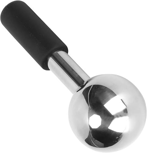 Rengu Bola de hielo facial que encoge los poros bolas de hielo de inflamación bola de acero inoxidable masaje de piel reafirmante mango negro