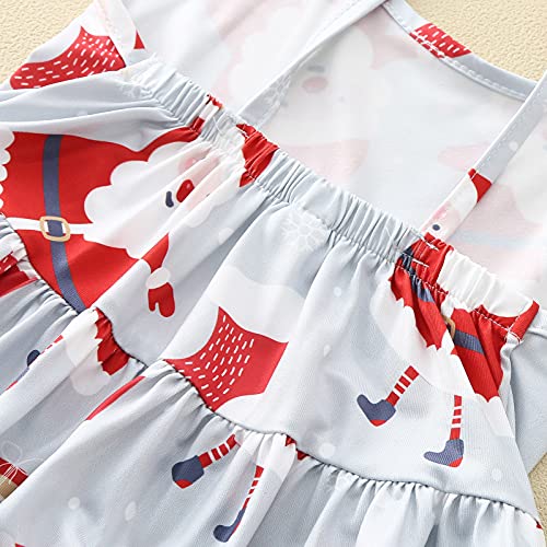 Dreamyth Dreamyth Christmas Toddler Girls' Jumpsuits Rompers Printing Sleeveless Harem Pants Outfits With Side Pockets 1-6 Years, Gray #TOP4
