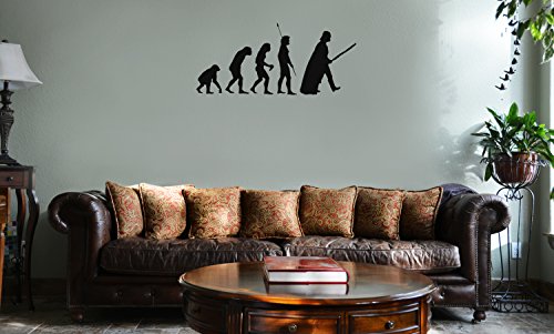 Decal Serpent Evolution Darwin Ape Human Darth Vader Vinyl Wall Mural Decal Home Decor Sticker (Black) #TOP13