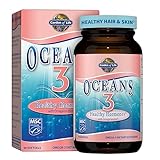 Garden of Life Ultra Pure EPA/DHA Omega 3 Fish Oil - Oceans 3 Healthy Hormone Dietary Supplement with Antioxidants, 90 Softgels