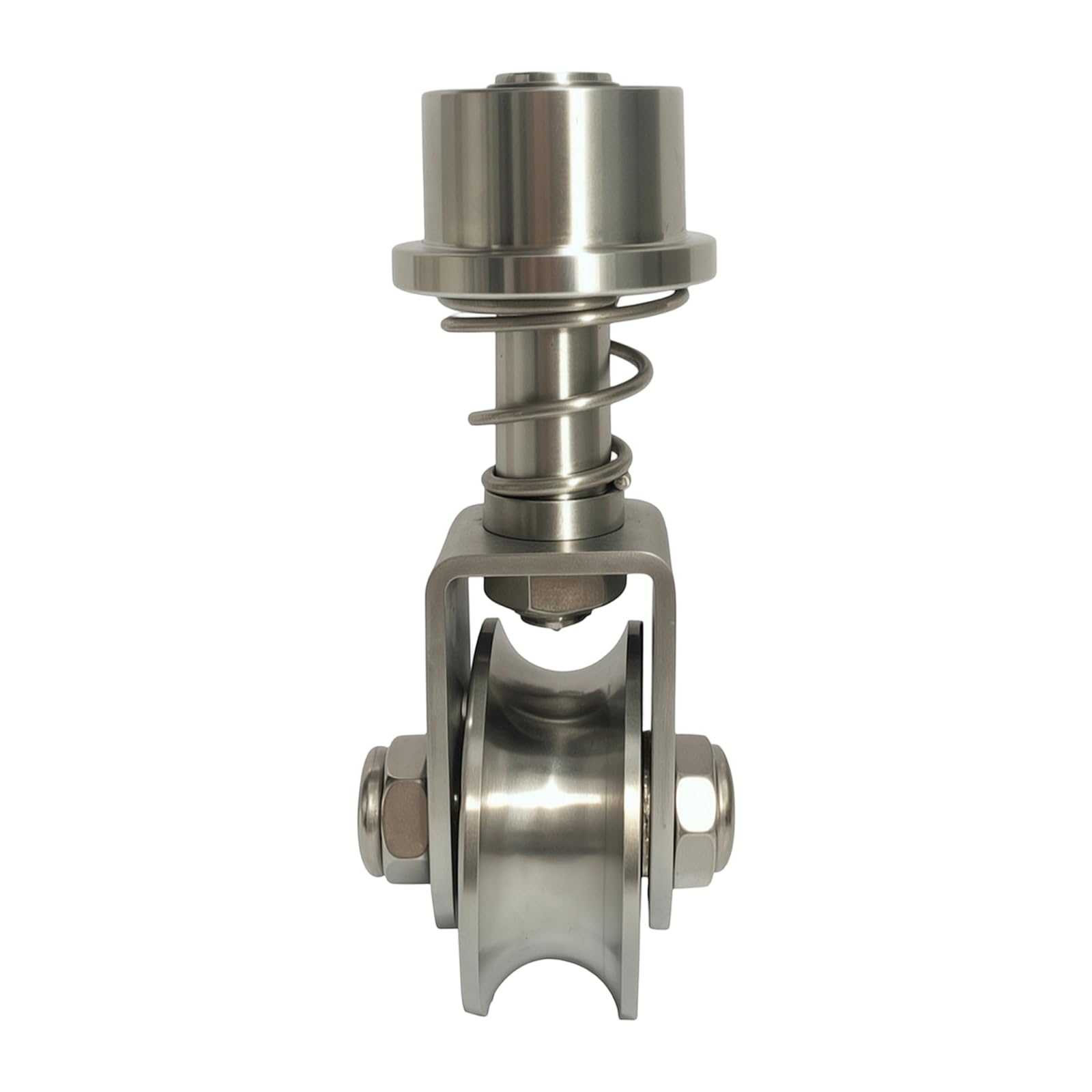 Errory 304 Small U Shaped Head Spring Track Roller Pulley, Stainless Steel Grooved Hardware For Equipment Guidance Across Warehouse Routes Guide Wheel