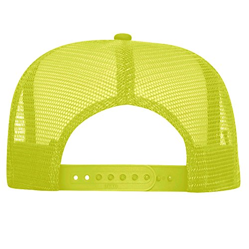 Image of OTTO Neon Polyester Foam Front 5 Panel High Crown Mesh Back Trucker Hat