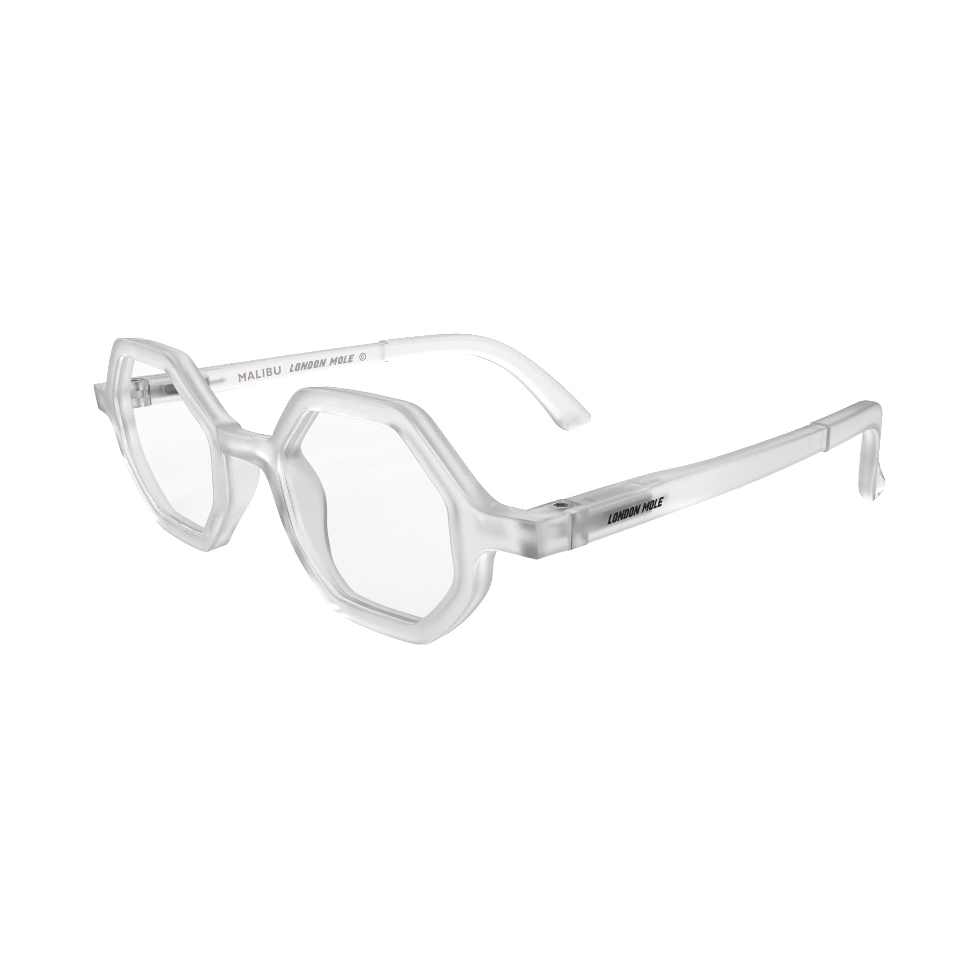 LONDON MOLE® Malibu reading glasses, Rubberised Transparent, Frame: 140mm x 42mm, Bridge: 16mm, Temple: 147mm - Image 3