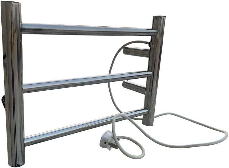 Tee's Electrical Cloth Drying Stand (Stainless Steel SS-304, Hand-Towel Warmer, Under Garment Drying)-Extra HOT- 3 Bars, Wall Mounted
