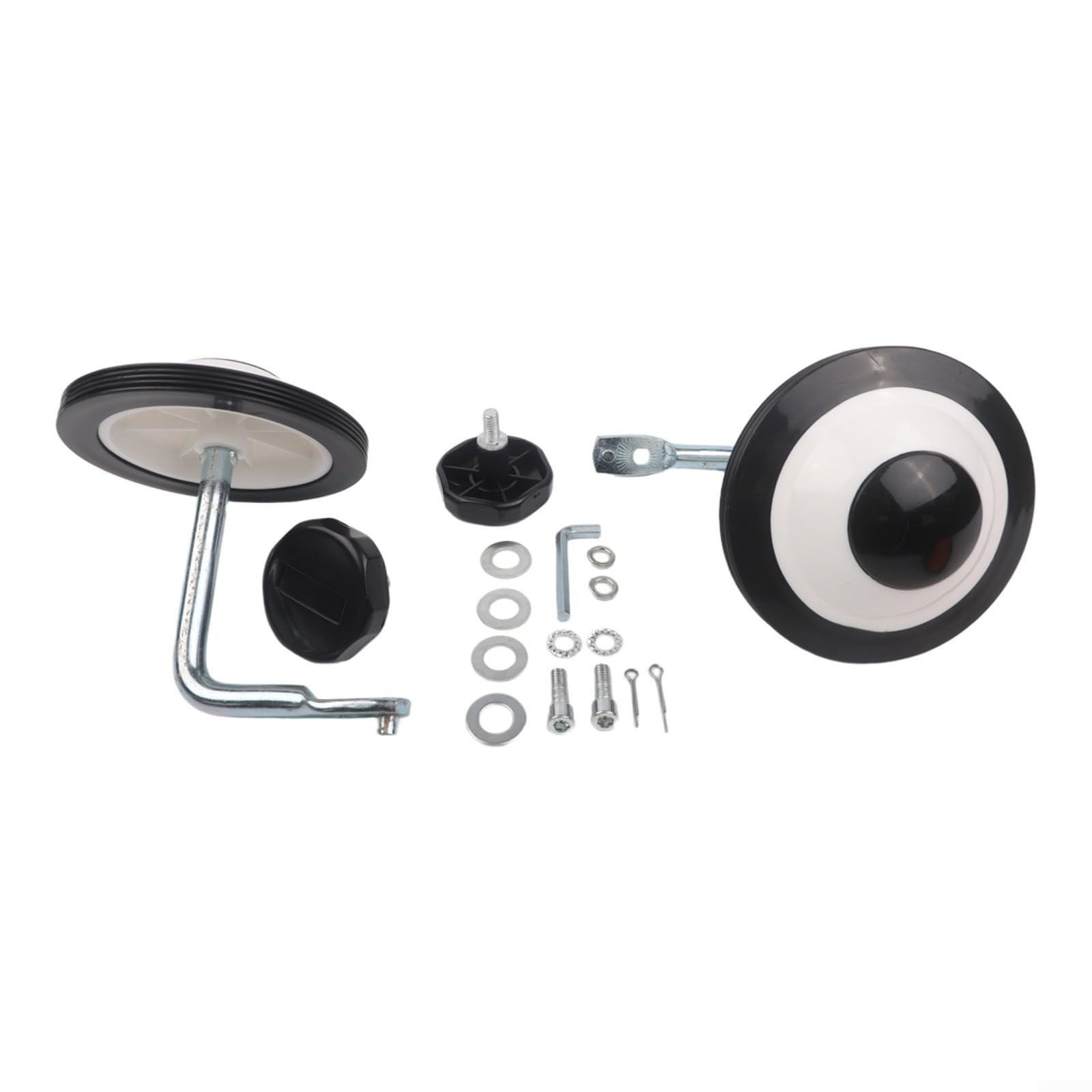 Stabilisateurs de vélo pour enfants, pour roues d'entraînement avec pieds de support en acier au carbone, roues clignotantes en polyuréthane, roulettes à roulement silencieux, écrous autobloquants