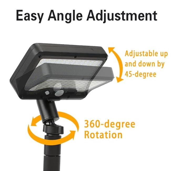 OTSOFDWL Solar Light for Outdoor Stairs - Waterproof Clip & Stand Light, 92 LEDs Motion Sensor, Deck Fence Camping Lighting(1Pack)