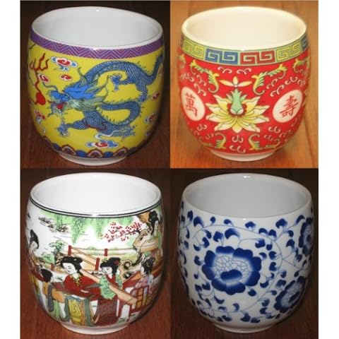 4 tazas de té de porcelana china de lujo Daniel's House Cover