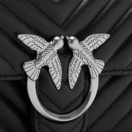 Schultertaschen Frau Pinko - Liebe Ein Mini Dc Schaf Nappa - Schwarz - 4