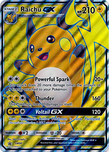 Pokémon - Raichu GX - SM90 - Fullart - Anglais - Promo - Jumbo - Carte à collectionner - 1